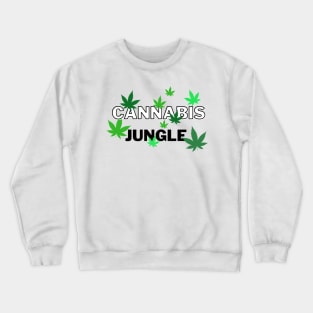 cannabis jungle leaf Crewneck Sweatshirt
